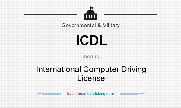 What does ICDL mean? It stands for International Computer Driving License