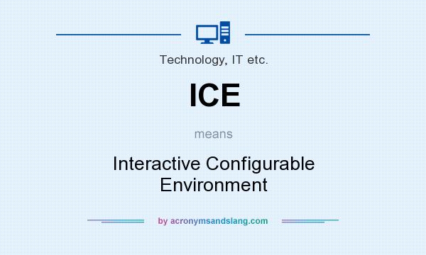 What does ICE mean? It stands for Interactive Configurable Environment