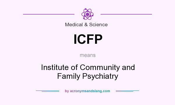 What does ICFP mean? It stands for Institute of Community and Family Psychiatry