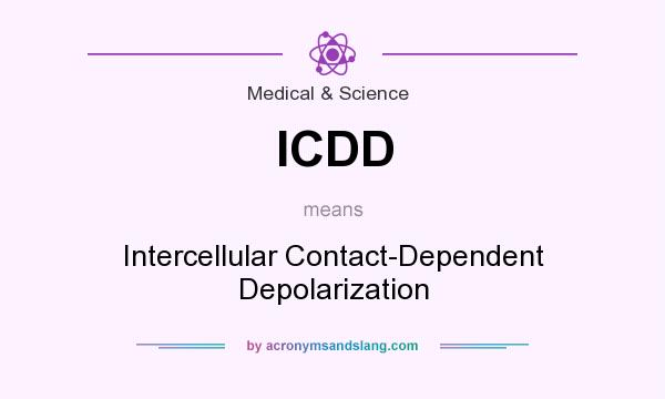 What does ICDD mean? It stands for Intercellular Contact-Dependent Depolarization
