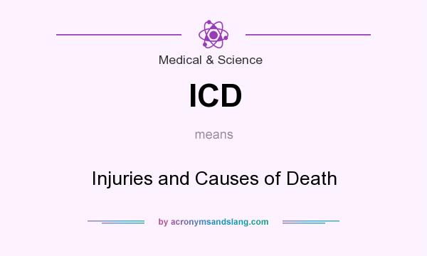 What does ICD mean? It stands for Injuries and Causes of Death