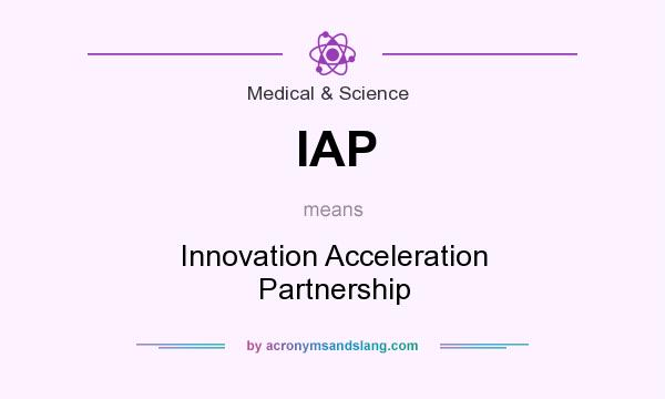 What does IAP mean? It stands for Innovation Acceleration Partnership