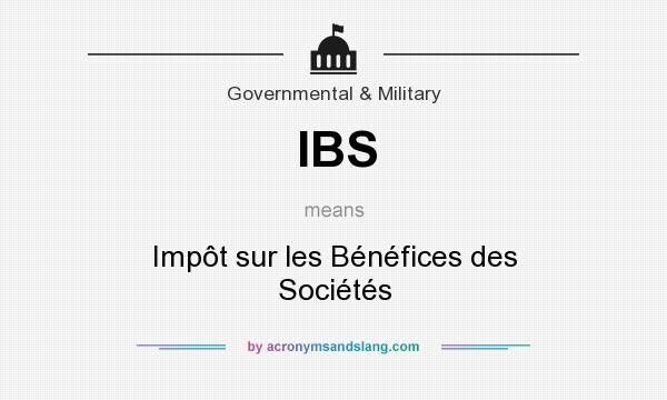 What does IBS mean? It stands for Impôt sur les Bénéfices des Sociétés