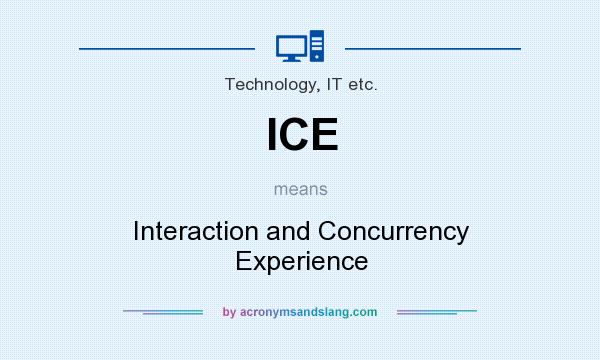 What does ICE mean? It stands for Interaction and Concurrency Experience