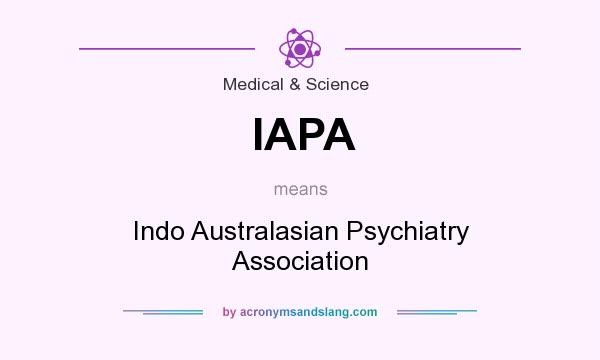 What does IAPA mean? It stands for Indo Australasian Psychiatry Association