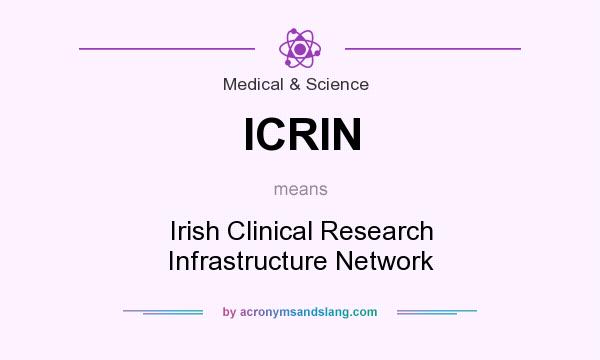 What does ICRIN mean? It stands for Irish Clinical Research Infrastructure Network