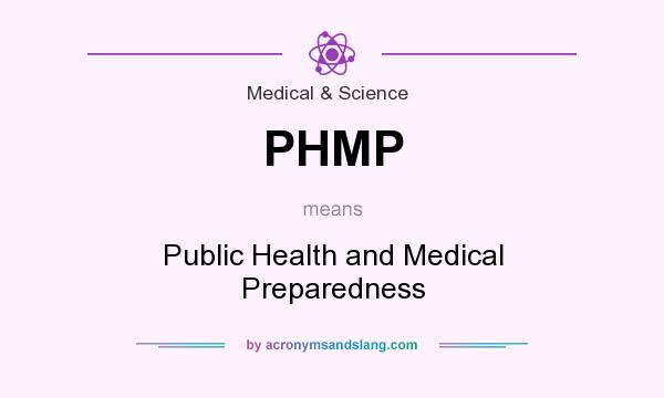 What does PHMP mean? It stands for Public Health and Medical Preparedness