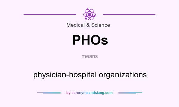 What does PHOs mean? It stands for physician-hospital organizations