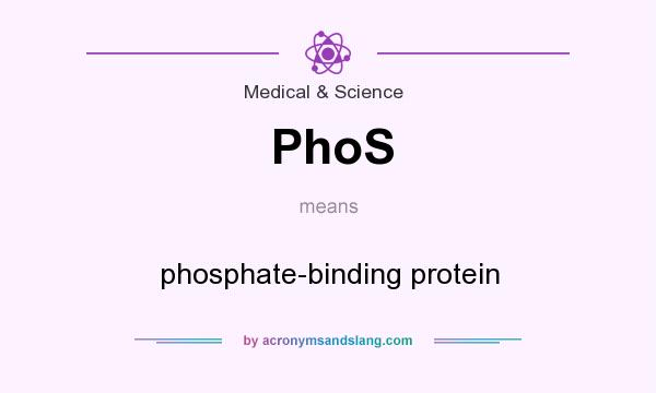 What does PhoS mean? It stands for phosphate-binding protein