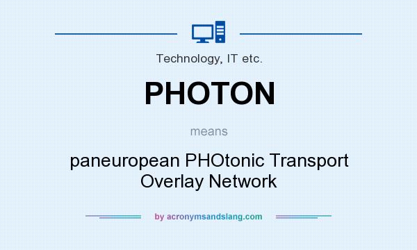 What does PHOTON mean? It stands for paneuropean PHOtonic Transport Overlay Network