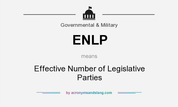 What does ENLP mean? It stands for Effective Number of Legislative Parties