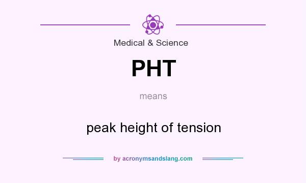 What does PHT mean? It stands for peak height of tension