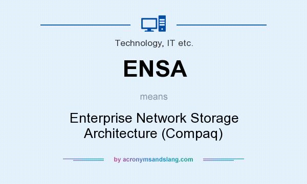What does ENSA mean? It stands for Enterprise Network Storage Architecture (Compaq)