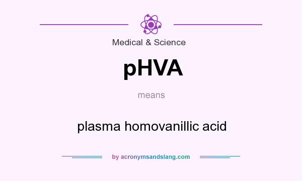 What does pHVA mean? It stands for plasma homovanillic acid