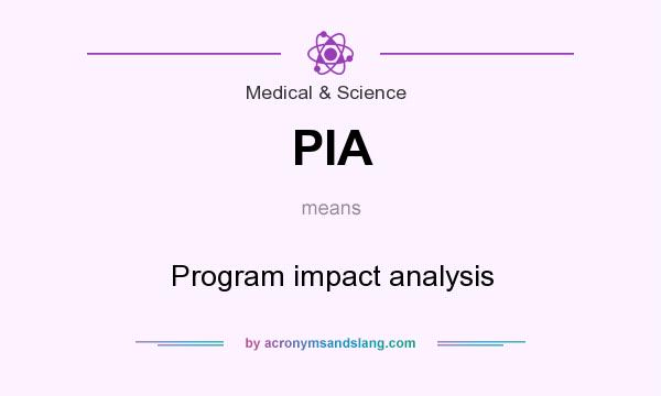 What does PIA mean? It stands for Program impact analysis