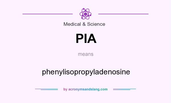 What does PIA mean? It stands for phenylisopropyladenosine