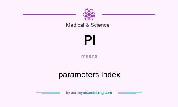 What does PI mean? It stands for parameters index