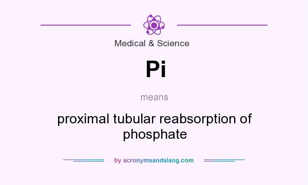What does Pi mean? It stands for proximal tubular reabsorption of phosphate