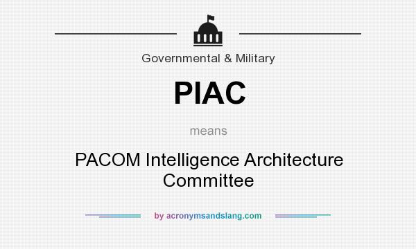What does PIAC mean? It stands for PACOM Intelligence Architecture Committee