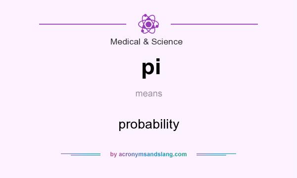 What does pi mean? It stands for probability