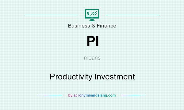 What does PI mean? It stands for Productivity Investment