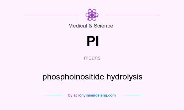 What does PI mean? It stands for phosphoinositide hydrolysis
