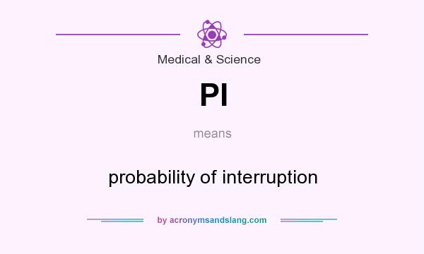 What does PI mean? It stands for probability of interruption