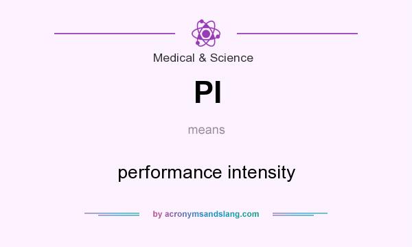 What does PI mean? It stands for performance intensity