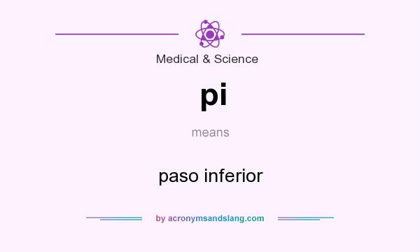 What does pi mean? It stands for paso inferior