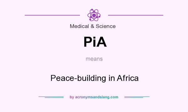 What does PiA mean? It stands for Peace-building in Africa