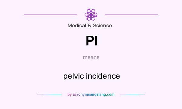 What does PI mean? It stands for pelvic incidence