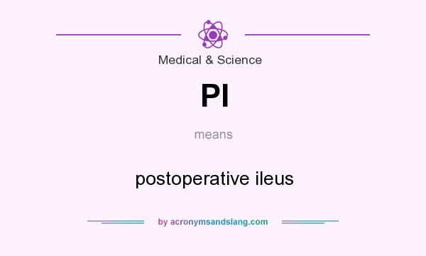 What does PI mean? It stands for postoperative ileus