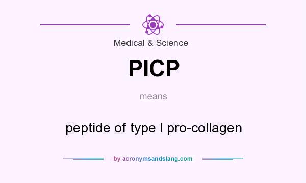 What does PICP mean? It stands for peptide of type I pro-collagen