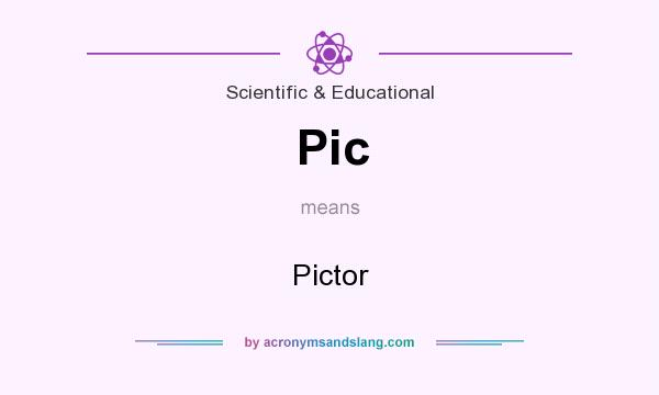 What does Pic mean? It stands for Pictor