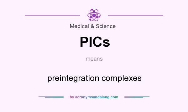What does PICs mean? It stands for preintegration complexes