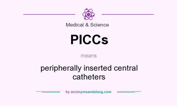 What does PICCs mean? It stands for peripherally inserted central catheters