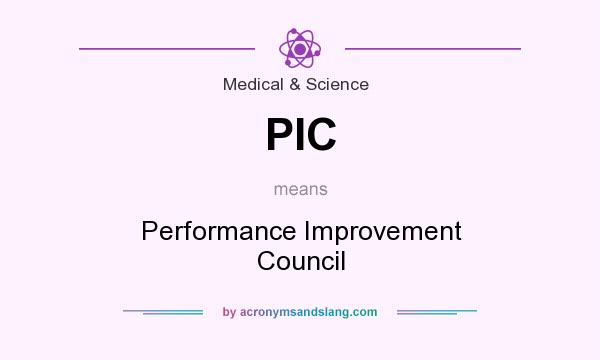 What does PIC mean? It stands for Performance Improvement Council