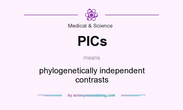 What does PICs mean? It stands for phylogenetically independent contrasts