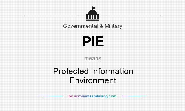 What does PIE mean? It stands for Protected Information Environment