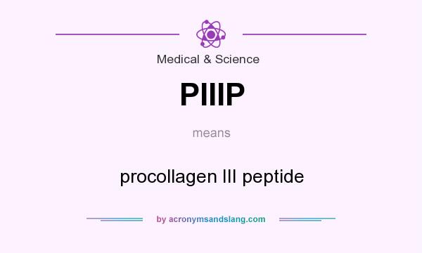 What does PIIIP mean? It stands for procollagen III peptide