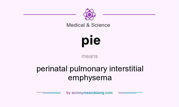 What does pie mean? It stands for perinatal pulmonary interstitial emphysema