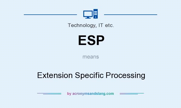 What does ESP mean? It stands for Extension Specific Processing