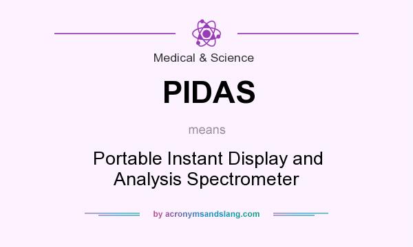 What does PIDAS mean? It stands for Portable Instant Display and Analysis Spectrometer