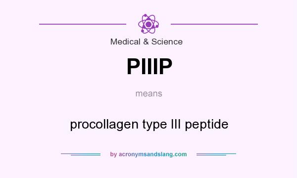 What does PIIIP mean? It stands for procollagen type III peptide