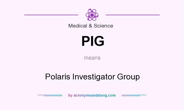 What does PIG mean? It stands for Polaris Investigator Group