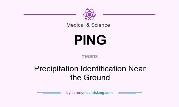 What does PING mean? It stands for Precipitation Identification Near the Ground