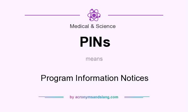 What does PINs mean? It stands for Program Information Notices