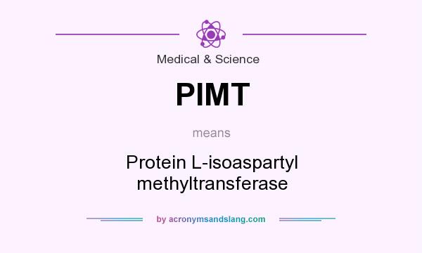 What does PIMT mean? It stands for Protein L-isoaspartyl methyltransferase