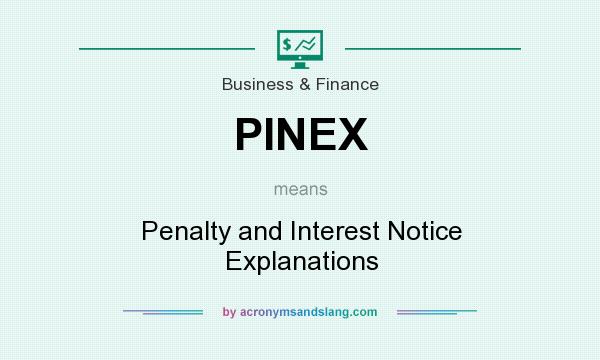 What does PINEX mean? It stands for Penalty and Interest Notice Explanations