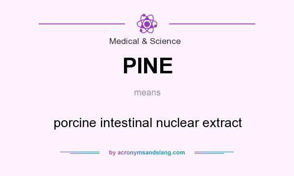 What does PINE mean? It stands for porcine intestinal nuclear extract